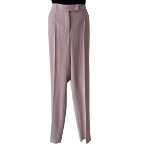 NWT Giorgio Armani Italian 100% Virgin Wool Blush Flat Front Pants US 12 $1295